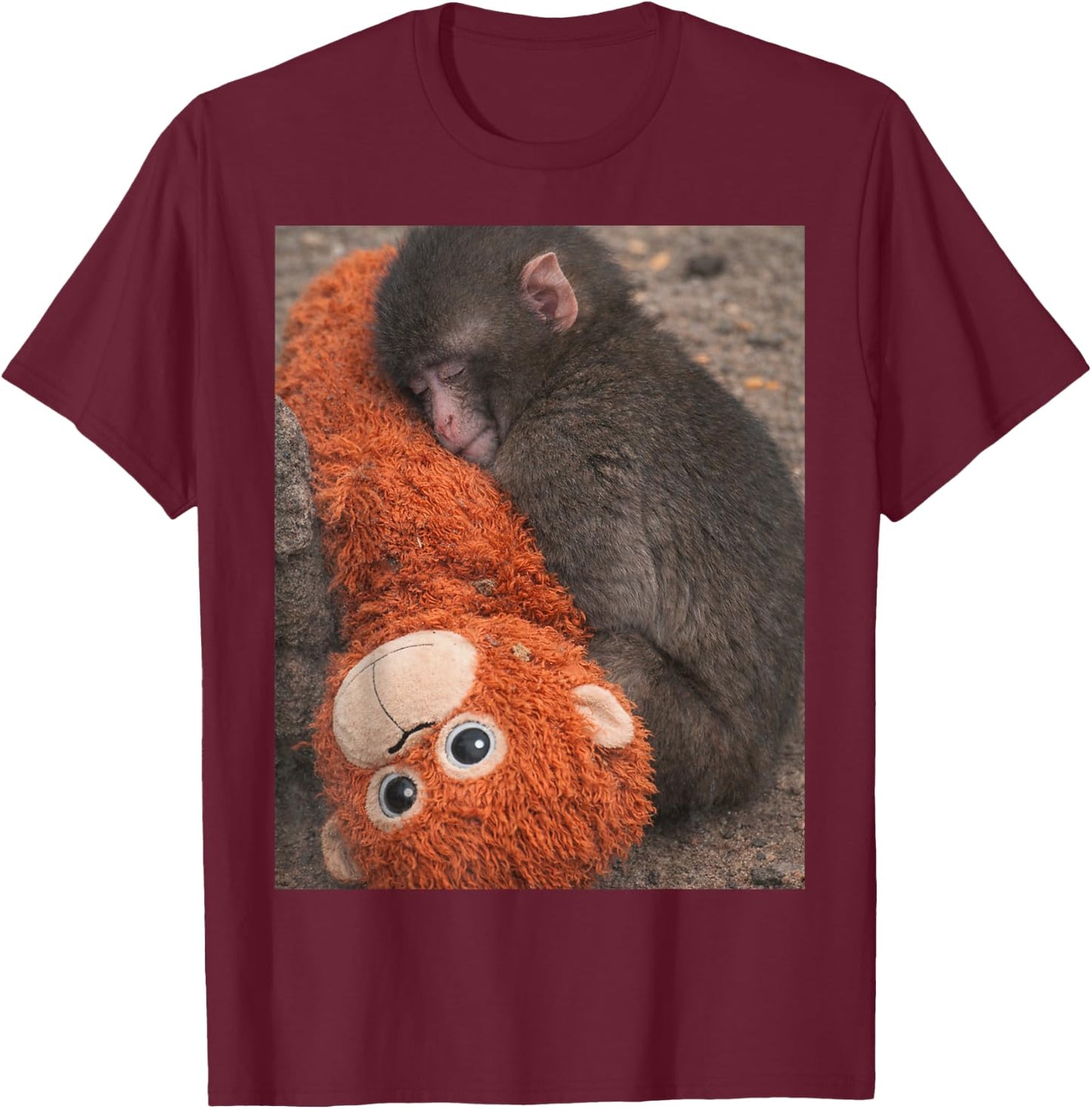 Punch The Monkey Meme X AFFE Meme Ape Punch Monkey Baby Meme T-Shirt - T-Shirt | Maroon