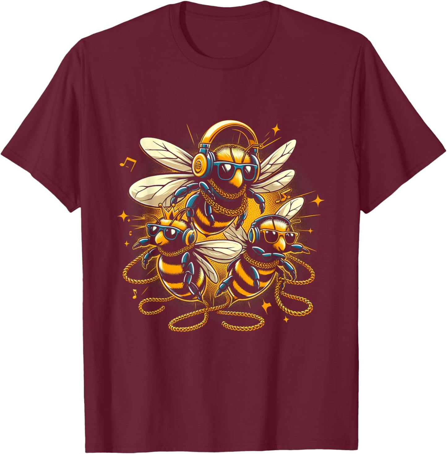 Cool Bees Hip Hop Rap Old School Men Women Kids T-Shirt - T-Shirt | Maroon