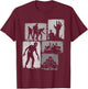 Zombie Vintage Collage Fantasy Lover T-Shirt - T-Shirt | Maroon
