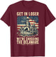 Vintage 4th of July Get in Loser We're Crossing The Delaware T-Shirt - T-Shirt | Maroon