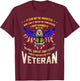 US Veteran Military Earned With Blood Sweat And Tears T-Shirt - T-Shirt | Maroon