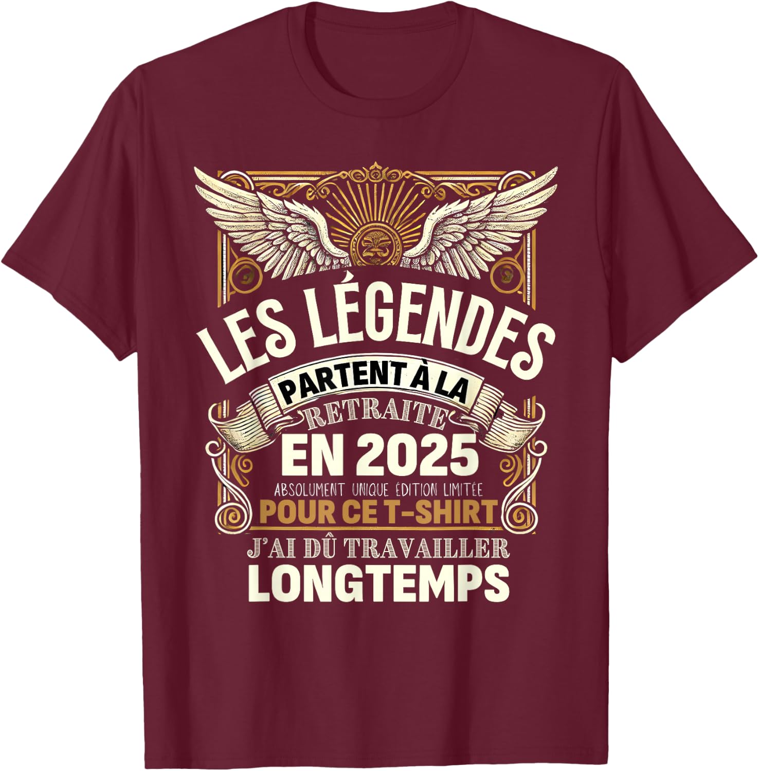 Retirement 2025 Man Retired 2025 T-Shirt - T-Shirt | Maroon