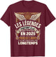 Retirement 2025 Man Retired 2025 T-Shirt - T-Shirt | Maroon