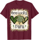 One Lucky Para St Patricks Day Leopard Shamrock T-Shirt - T-Shirt | Maroon