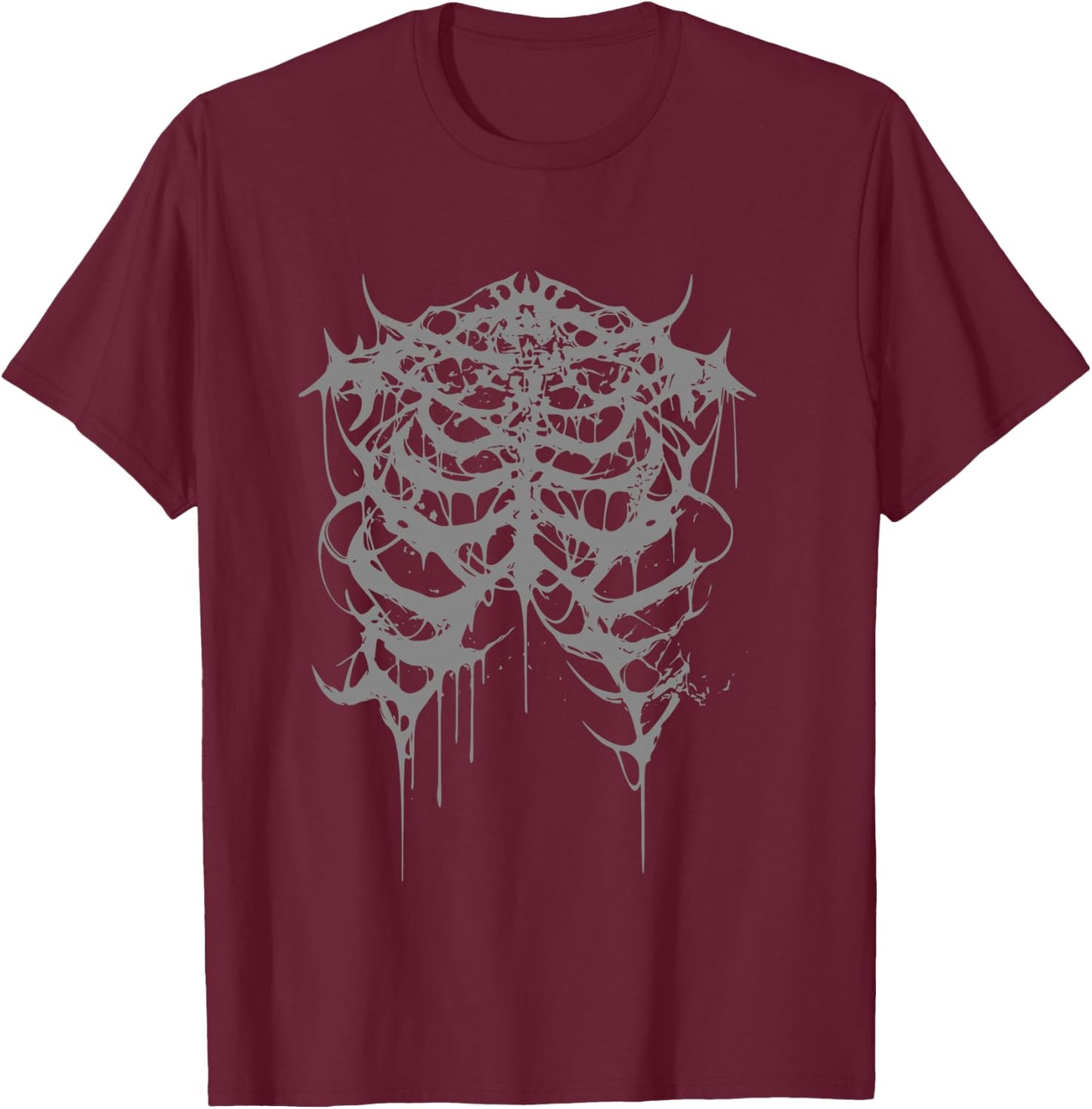 Horror Black Metal Death Metal | Gothic Goth Grunge Langarmshirt T-Shirt - T-Shirt | Maroon