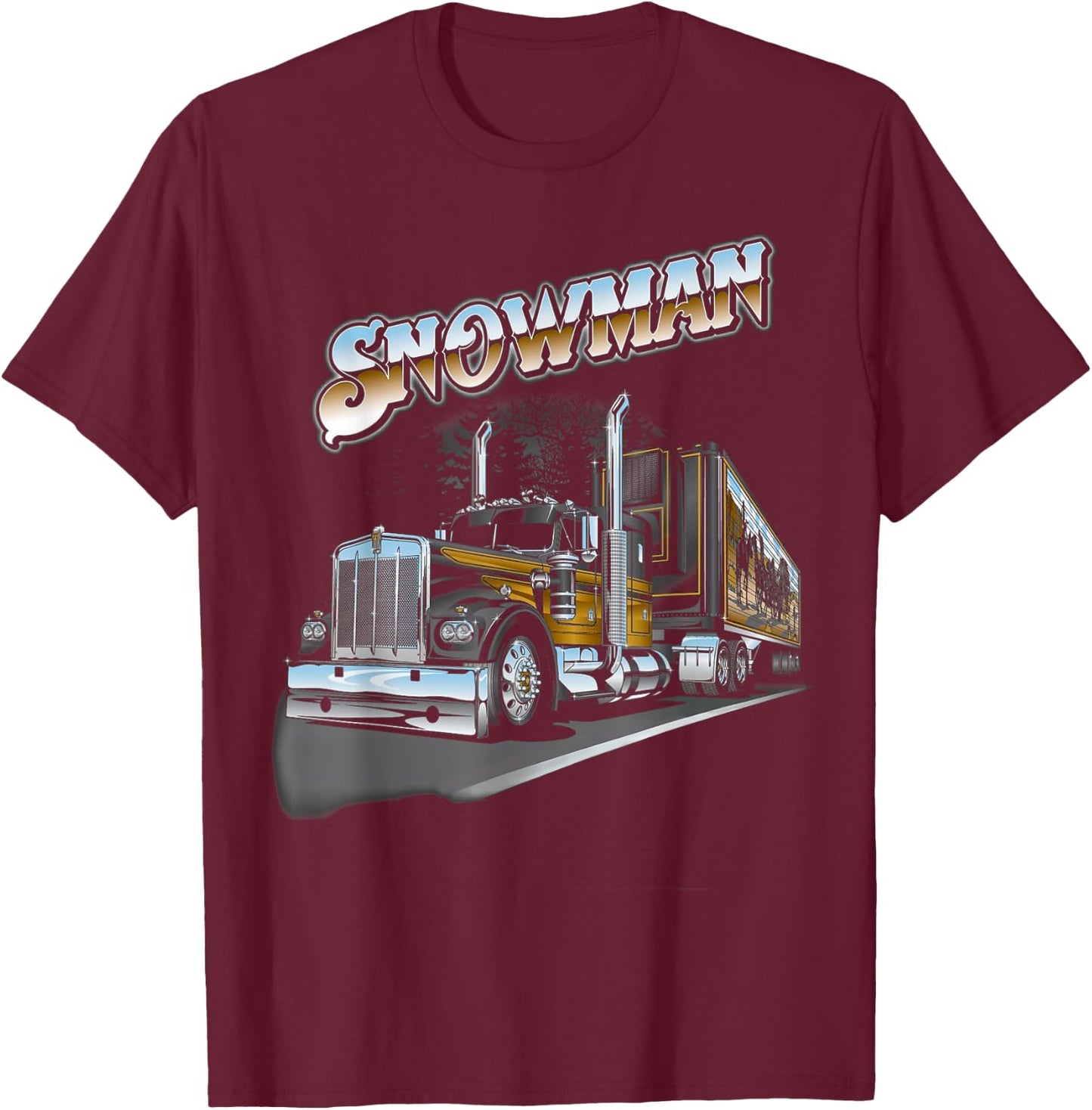 Classic Cars Vintage Trucking Bandit 1977s Outfits American T-Shirt - T-Shirt | Maroon