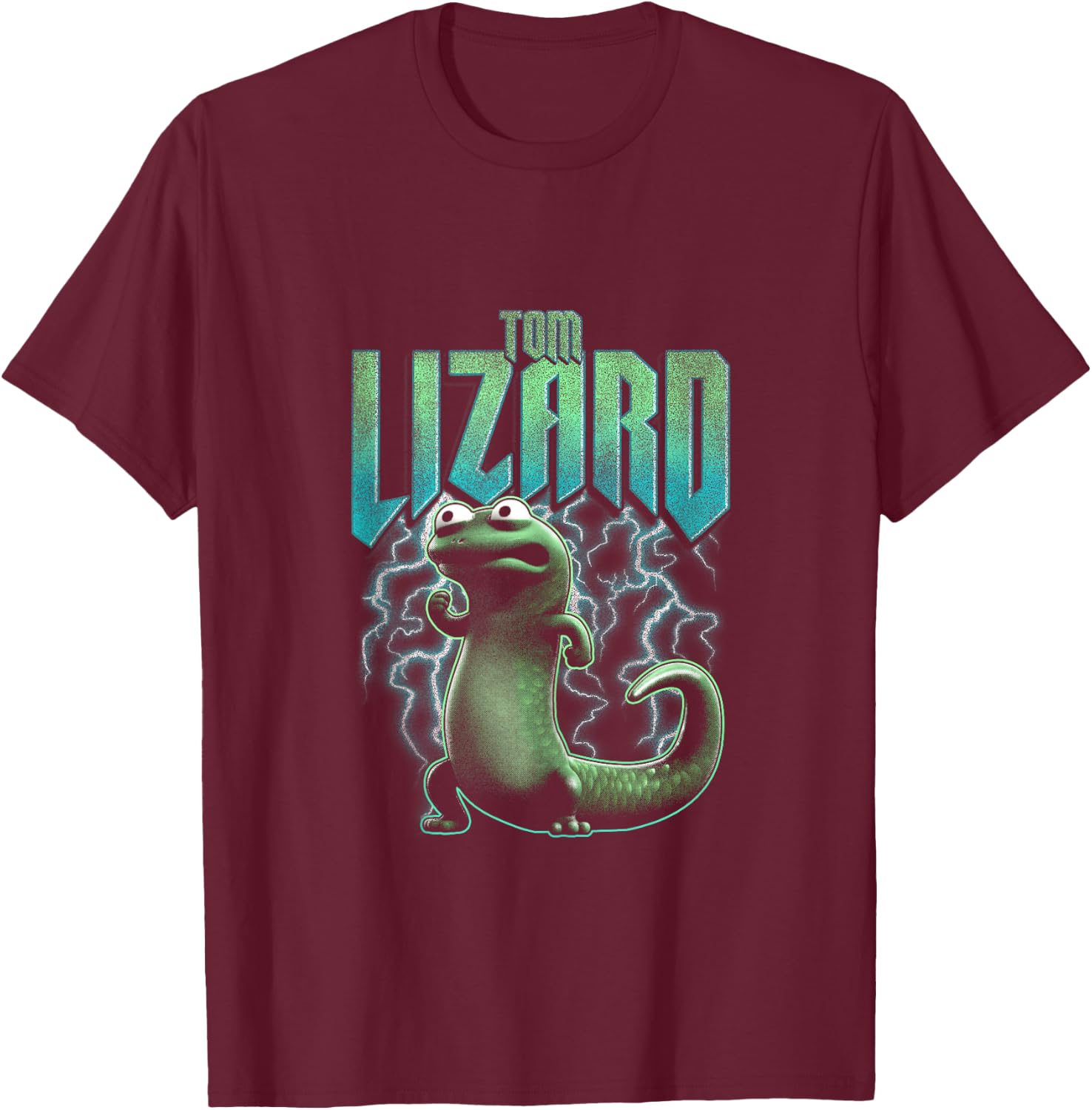 Disney Pixar Hoppers Tom Lizard Cool Distressed Poster T-Shirt - T-Shirt | Maroon