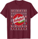 Babybel Christmas Knitting Pattern , Black, S T-Shirt - T-Shirt | Maroon
