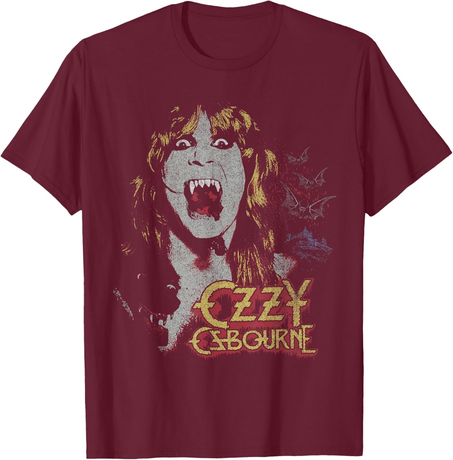 Ozzy Osbourne Die Rede vom Teufel im Vintage-Look T-Shirt - T-Shirt | Maroon