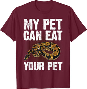 Funny Ball Python Art Women Kids Snake Ball Python T-Shirt - T-Shirt | Maroon