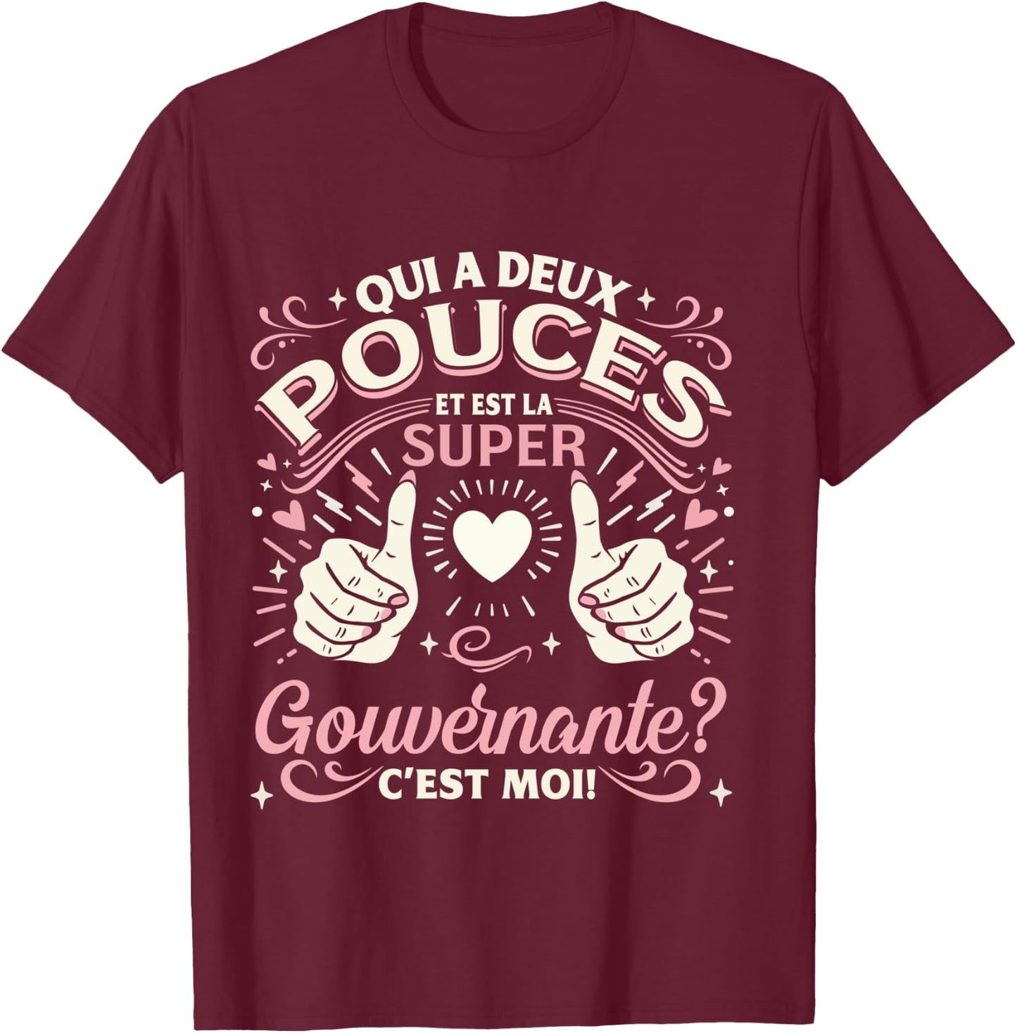 Une Super Gouvernante Cadeau Gouvernante Femme Manche Longue T-Shirt - T-Shirt | Maroon