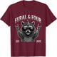 Funny Feral and Four Raccoon 4th Birthday Years Old Kid Boy T-Shirt - T-Shirt | Maroon