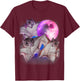 3 Flying Squirrels Howling At The Moon Funny Squirrel Lover T-Shirt - T-Shirt | Maroon