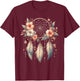 Symbole attrape-rêves cool dans le style art floral de Noël T-Shirt - T-Shirt | Maroon