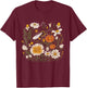 Bee Flowers Botanical Vintage Floral Beekeeping Beekeeper T-Shirt - T-Shirt | Maroon