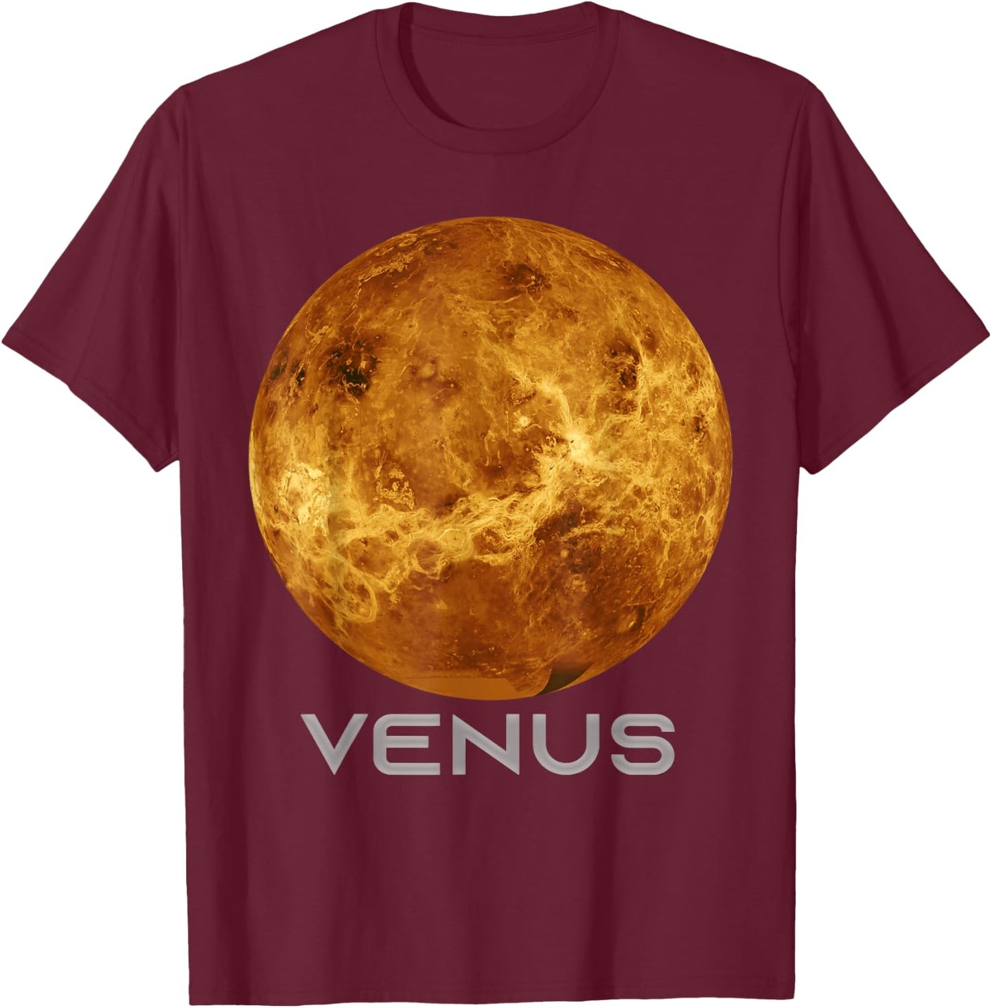Venus Planet Shirt, Solar System Planet , Men, Children, , black T-Shirt - T-Shirt | Maroon