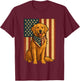 Golden Retriever American Flag Bandana 4th of July T-Shirt - T-Shirt | Maroon