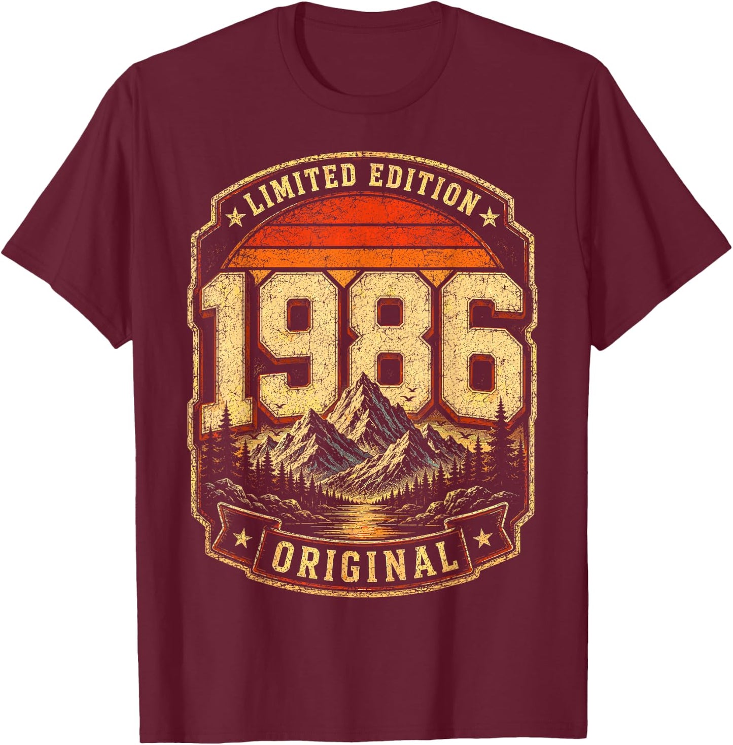 40. Geburtstag Mann Frau 40 Jahre 1986 Deko Geschenk Lustig T-Shirt - T-Shirt | Maroon
