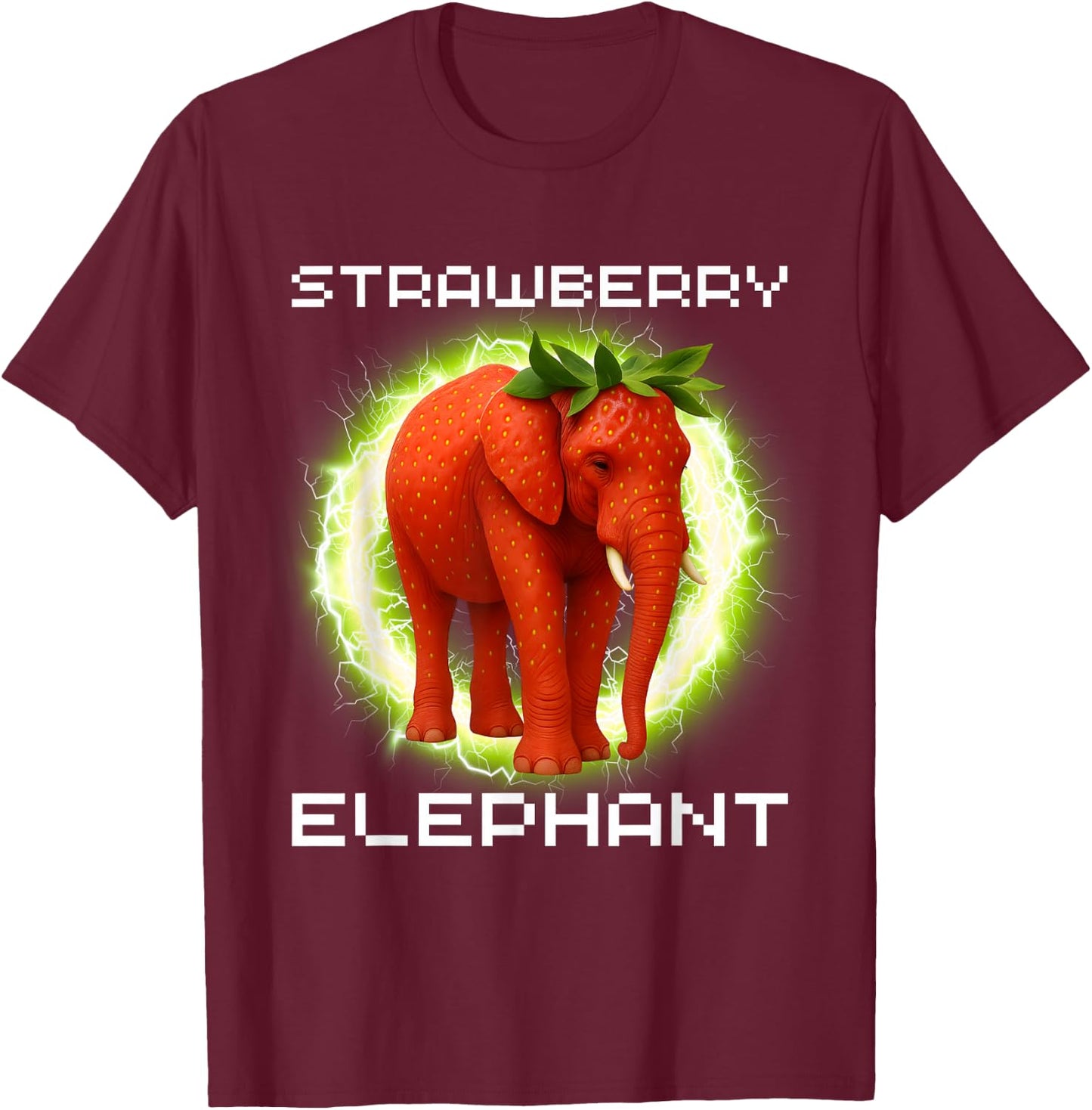 Erdbeer-Elefant Italienisches Gehirnrot-Meme-Hemd für Kinder T-Shirt - T-Shirt | Maroon