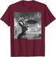 Ziegenbock mit UFO, Alien, lustiges Ziegenbock T-Shirt - T-Shirt | Maroon