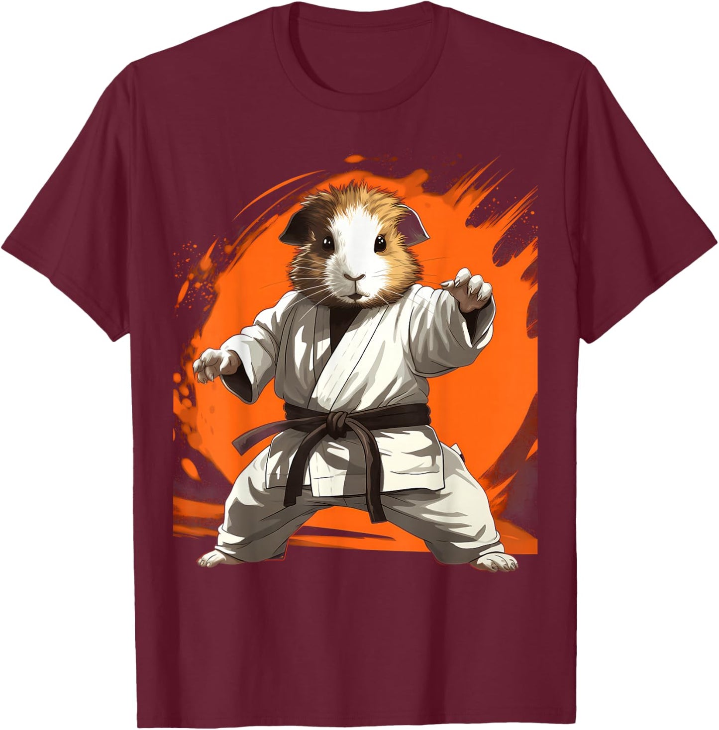MMA Guinea Pig Karate T-Shirt - T-Shirt | Maroon