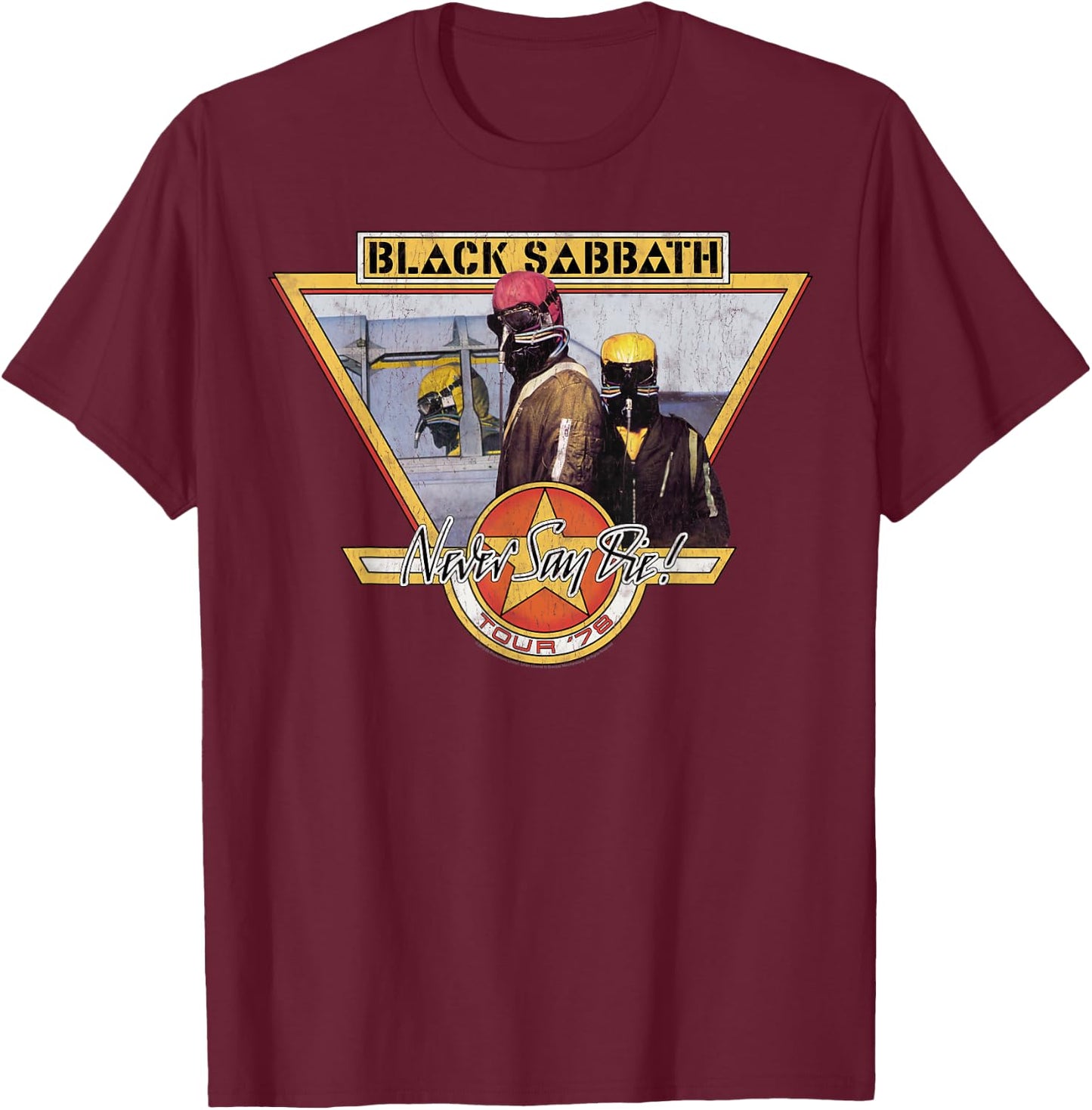 Black Sabbath Never Say Die T-Shirt - T-Shirt | Maroon