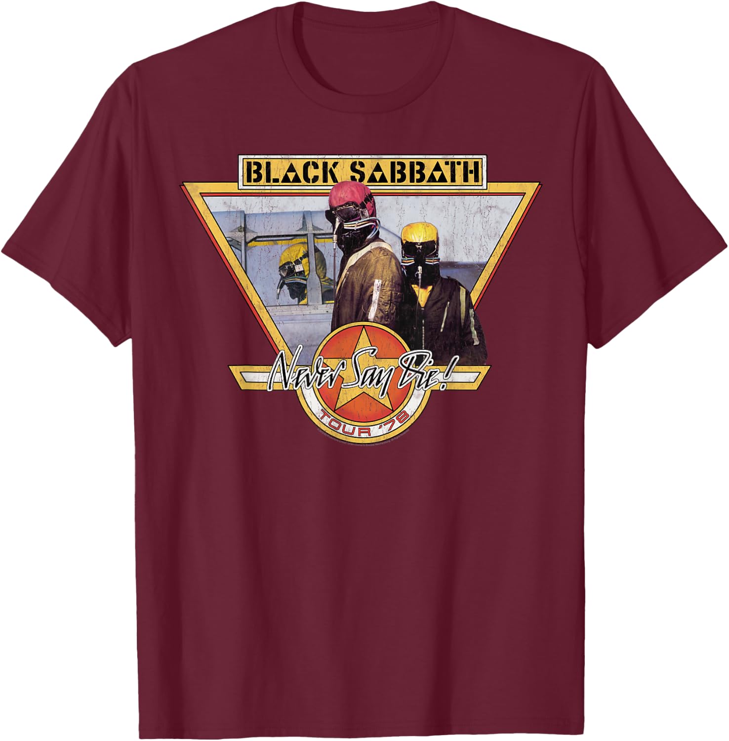 Black Sabbath Never Say Die T-Shirt - T-Shirt | Maroon