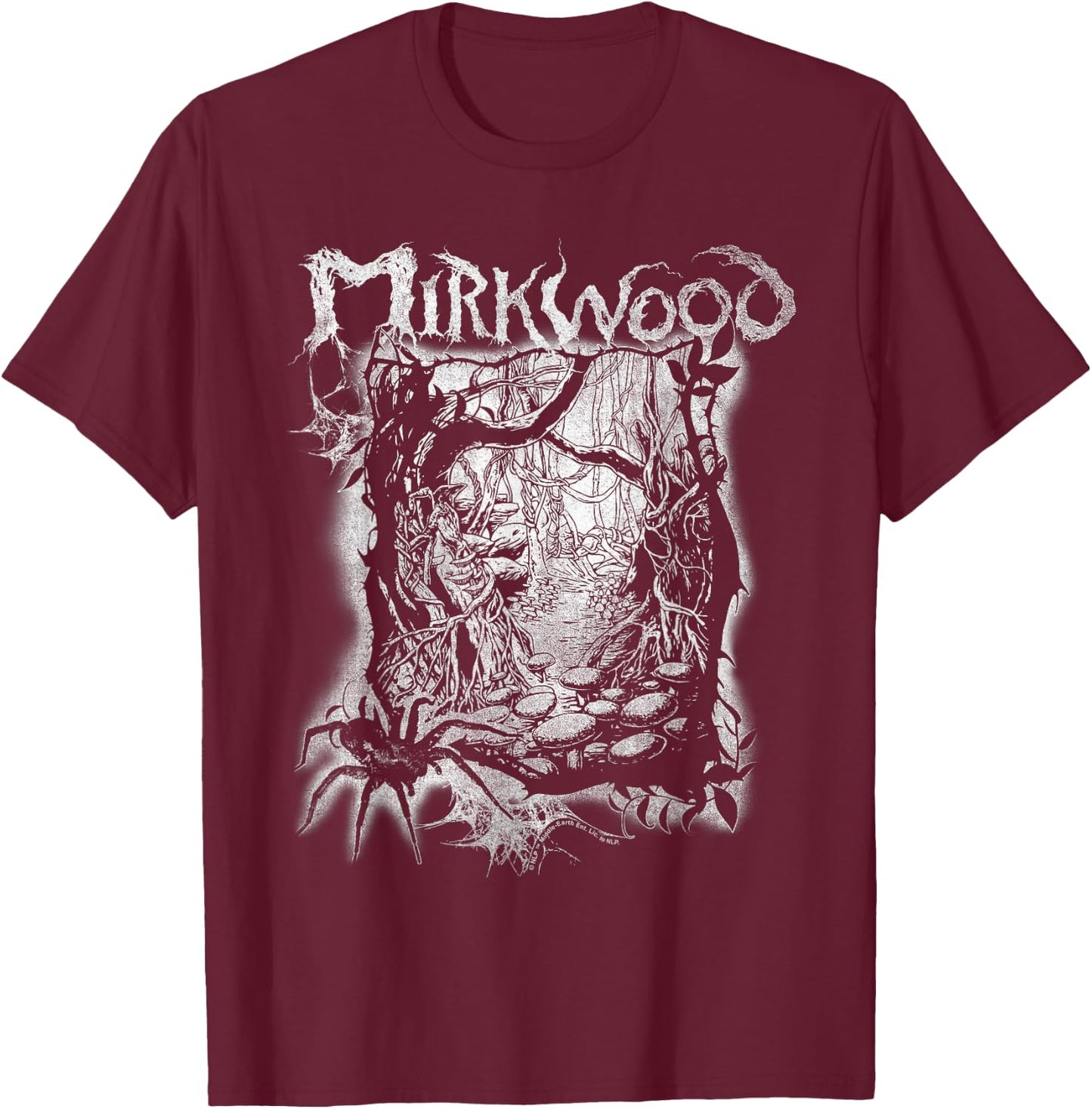 The Hobbit Mirkwood Metal Band T-Shirt - T-Shirt | Maroon