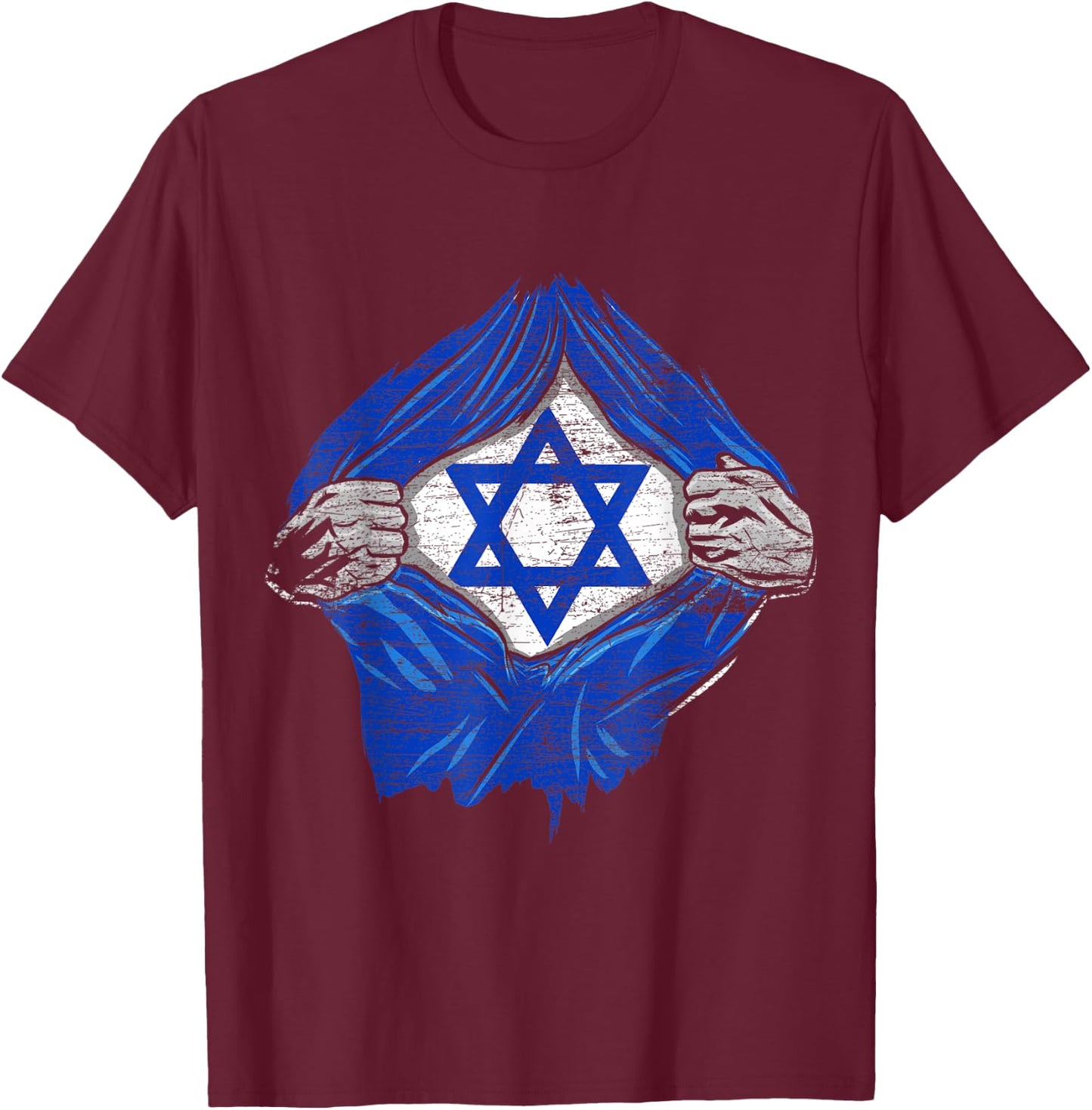 Jewish Israeli Symbol Jerusalem Israel T-Shirt - T-Shirt | Maroon
