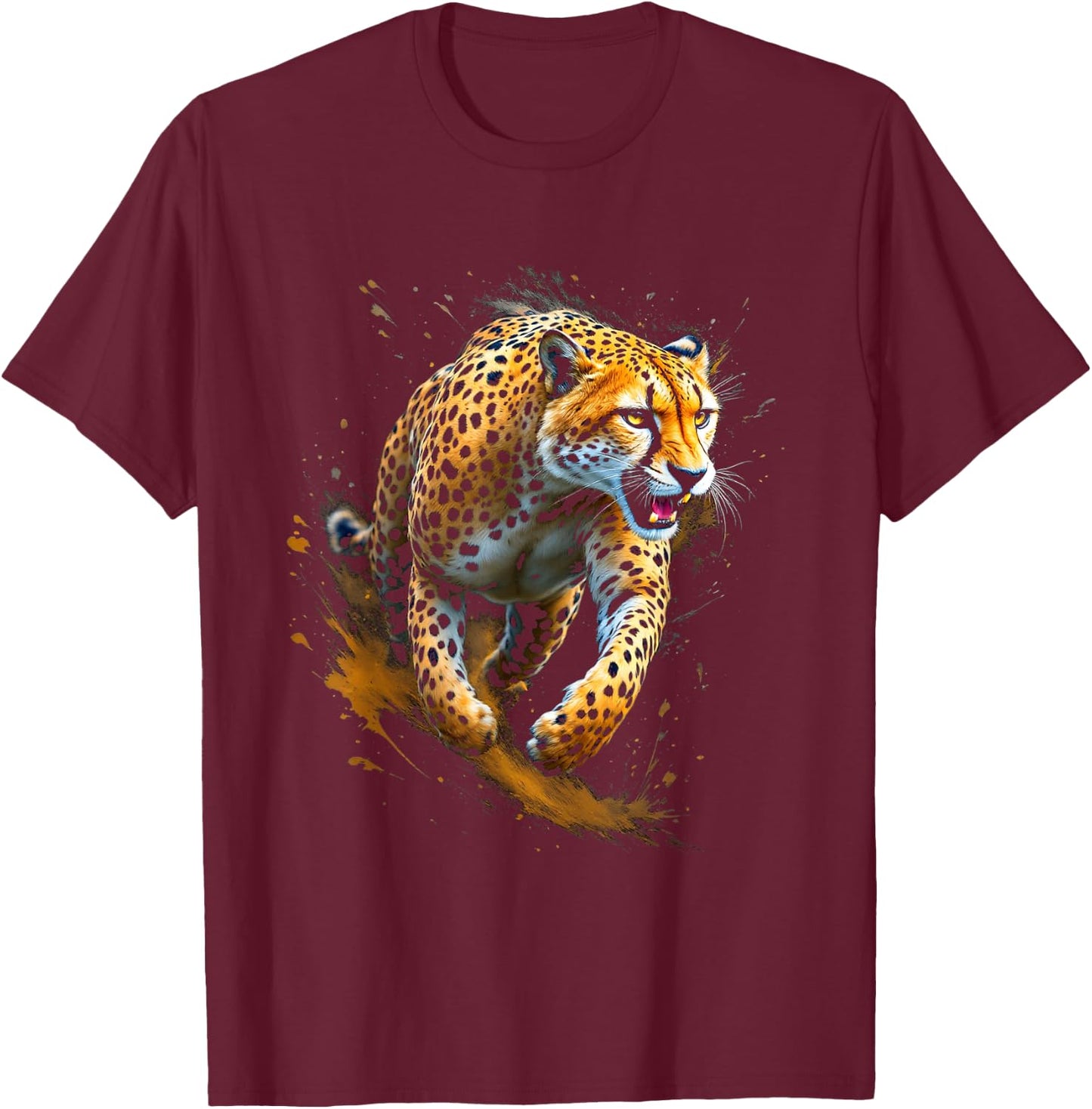 Cheetah T-Shirt - T-Shirt | Maroon