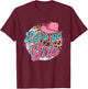 Let's Go Girls Leopard Pink Cowboy Hat T-Shirt - T-Shirt | Maroon