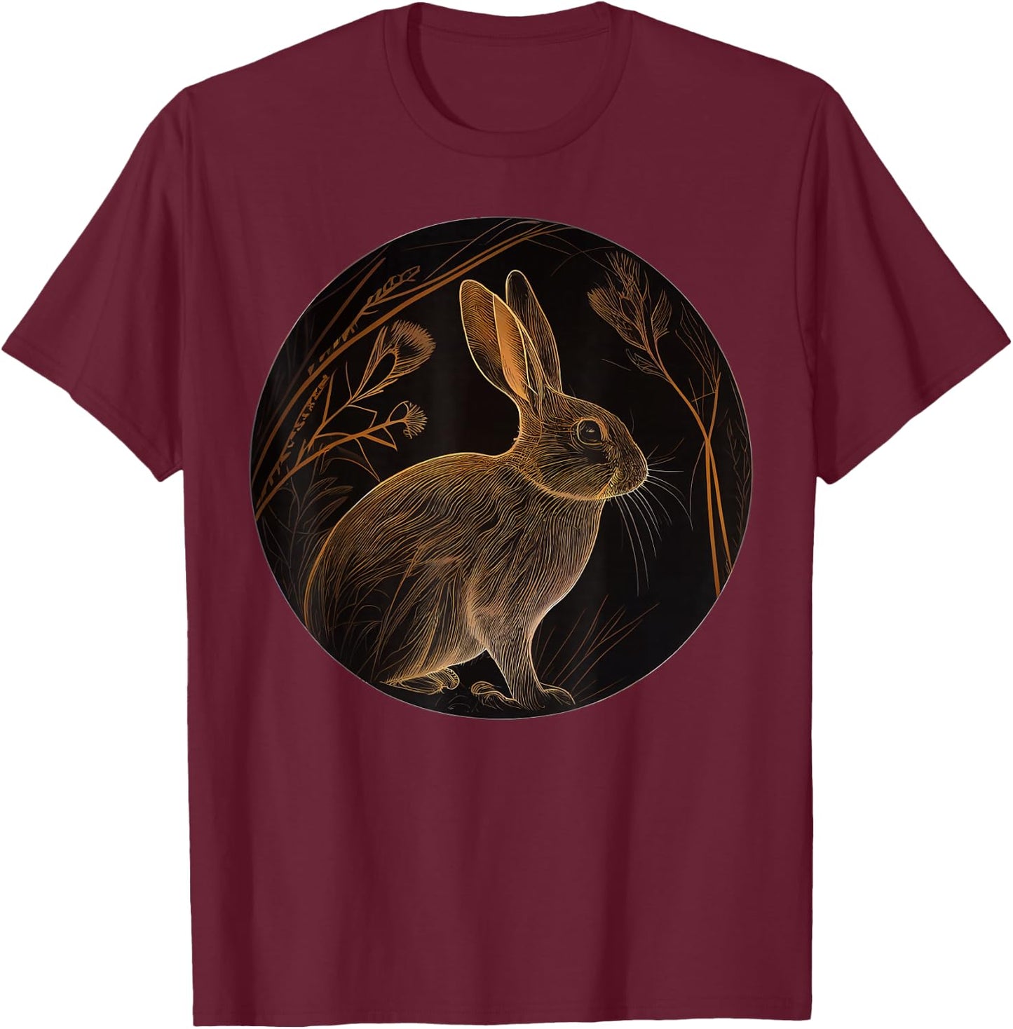 Rabbit Animal Lover Wildlife Rabbits T-Shirt - T-Shirt | Maroon