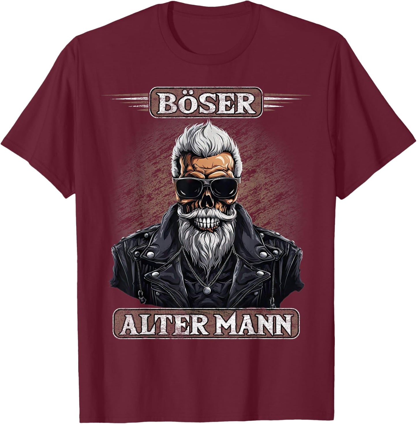 Böser alter Mann Herren Motorrad Biker Sarkasmus T-Shirt - T-Shirt | Maroon