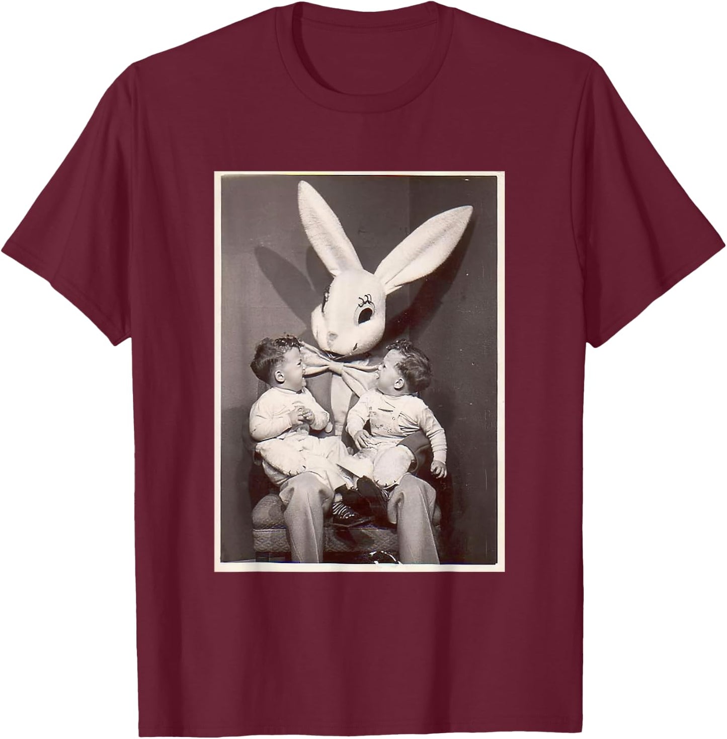 Creepy Easter Bunny Horror Easter T-Shirt - T-Shirt | Maroon