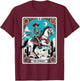 The Cowboy Skeleton Tarot Card Western Howdy T-Shirt - T-Shirt | Maroon