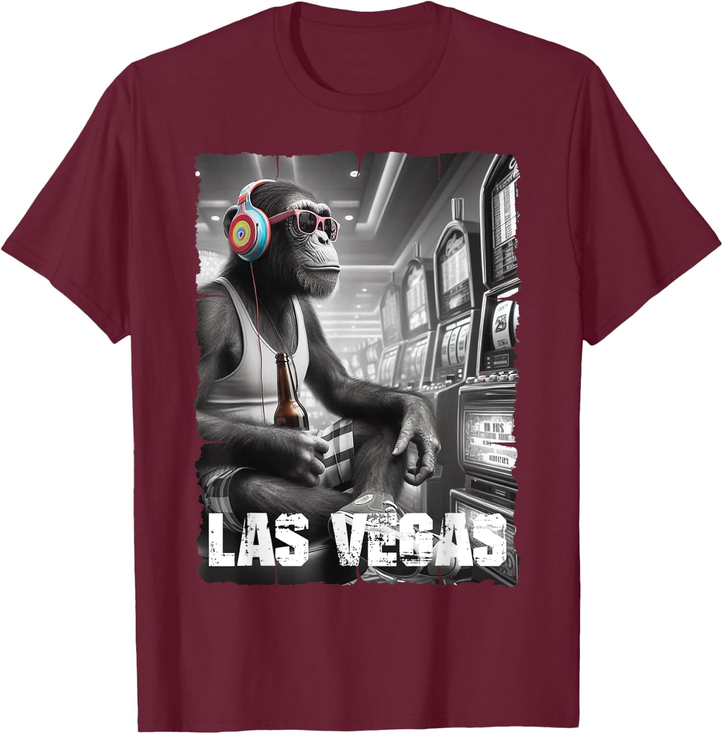 Las Vegas Casino Outfit , Slots, Spielautomat, Poker T-Shirt - T-Shirt | Maroon