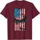 C-130 Hercules Vintage American Flag - Military T-Shirt - T-Shirt | Maroon