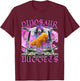 Dinosaur Chicken Nugget Dino Nugget Funny Meme , black T-Shirt - T-Shirt | Maroon