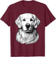 White English Cream Golden Retriever Dog Mom Dad Puppy Kids T-Shirt - T-Shirt | Maroon