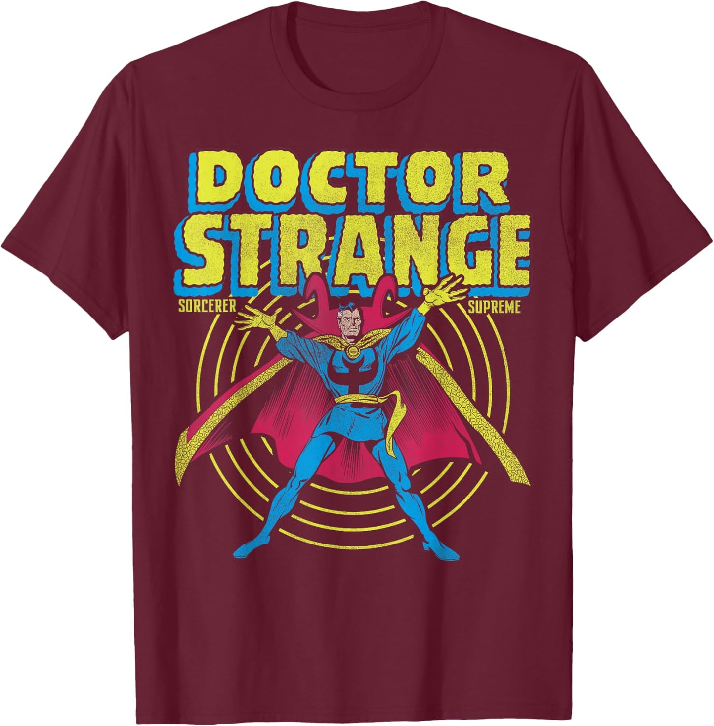 Marvel Avengers Doctor Strange Sorcerer Supreme Portrait T-Shirt - T-Shirt | Maroon