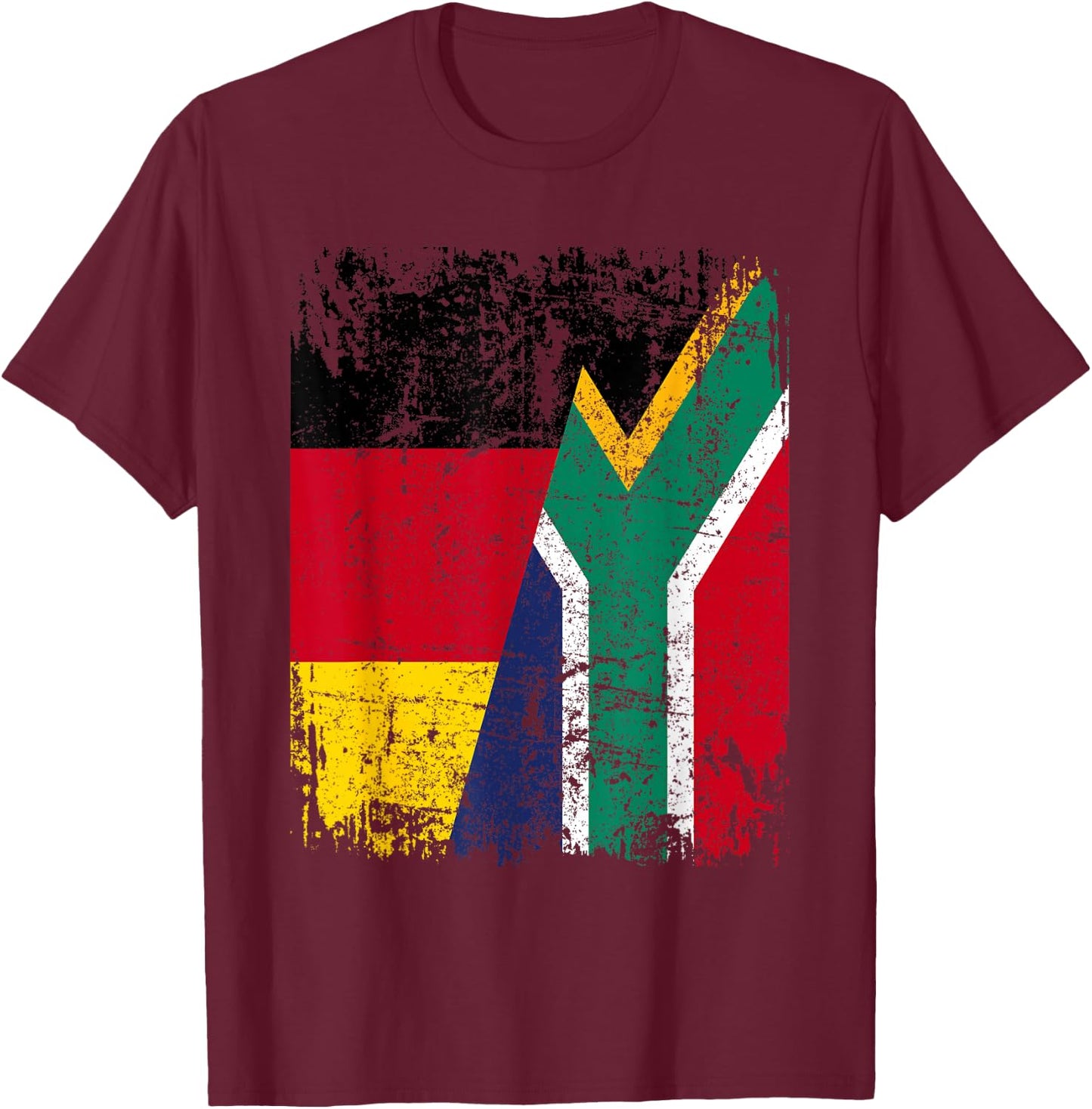 SÜDAFRIKA DEUTSCHLAND Flagge | Damen Herren Kinder Südafrika T-Shirt - T-Shirt | Maroon