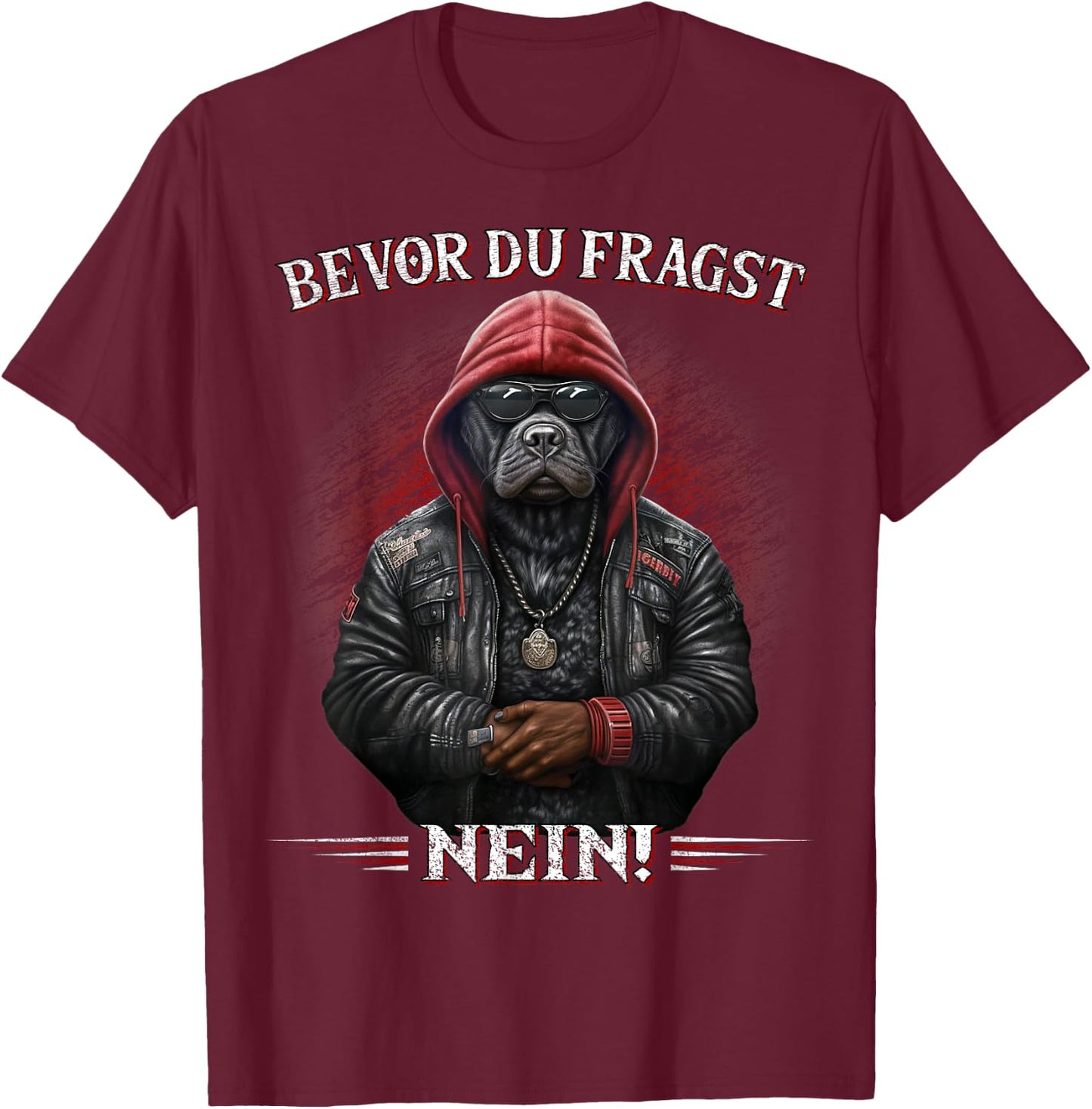Bevor du fragst - Nein Lustiges Sarkasmus Hunde Kaffee T-Shirt - T-Shirt | Maroon