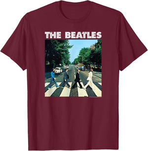 The Beatles Abbey Road T-Shirt - T-Shirt | Maroon