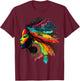 Rainbow Dashiki African Tribal Woman Natural Roots Hair Small T-Shirt - T-Shirt | Maroon