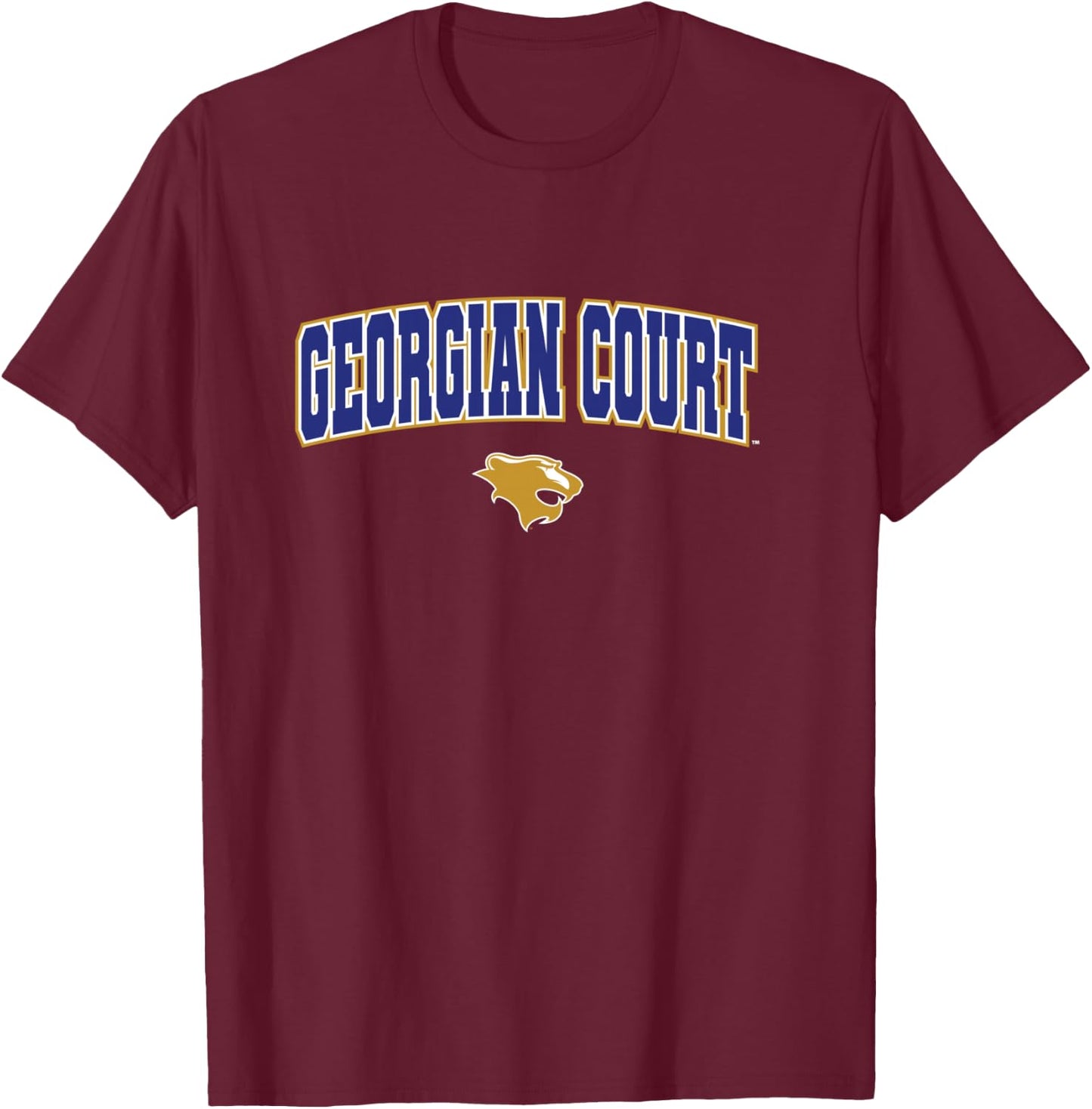Georgian Court University Lions Arch Logo T-Shirt - T-Shirt | Maroon
