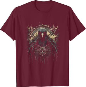 Odin Raven Odin's Raven Viking Valhalla Pagan T-Shirt - T-Shirt | Maroon