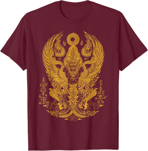 Thai Talisman Traditional Thailand Art MMA Muay Thai T-Shirt - T-Shirt | Maroon