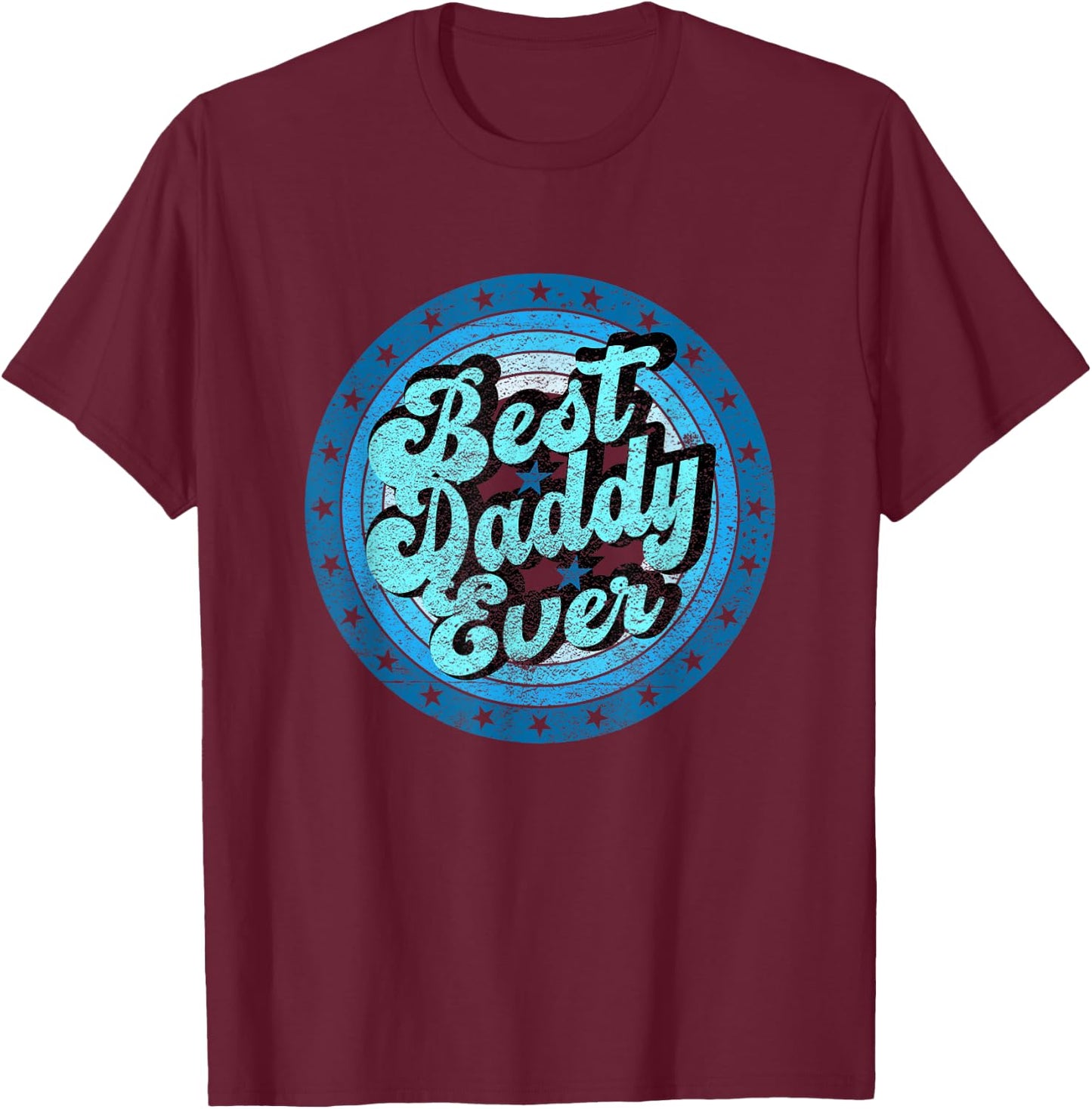 Best Dad Ever for Father's Day Daddy retro T-Shirt - T-Shirt | Maroon