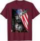 Faith Over Fear, Jesus American Flag Patriot Christian Gift T-Shirt - T-Shirt | Maroon