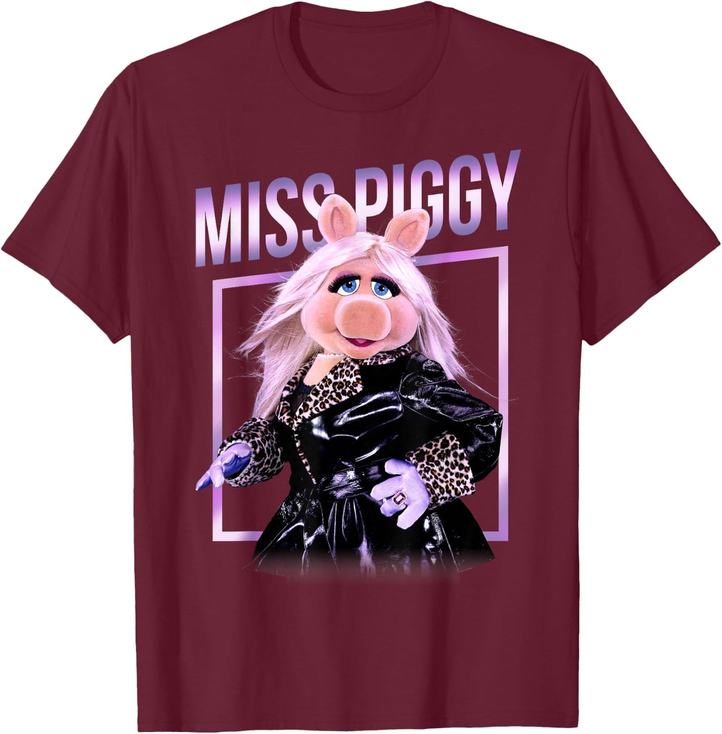 Disney The Muppets Missy Piggy Framed T-Shirt - T-Shirt | Maroon